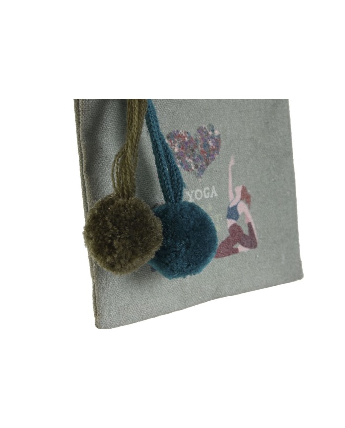 Portamonete DKD Home Decor Marrone Verde Bordeaux Yoga (3 Unità)