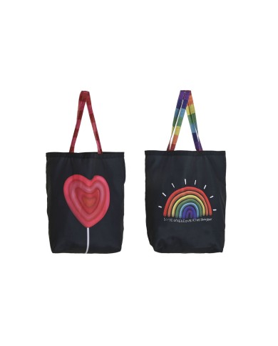 Borsa di stoffa DKD Home Decor Nero Poliestere Nylon 43 x 15 x 40 cm (2 Unità) Borsa di stoffa DKD Home Decor Nero Poliestere Nylon 43 x 15 x 40 cm (2 Unità)