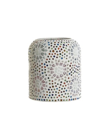 Lampada da tavolo DKD Home Decor Bianco Multicolore Alluminio Cristallo 40 W 220 V 15 x 15 x 18 cm Lampada da tavolo DKD Home Decor Bianco Multicolore Alluminio Cristallo 40 W 220 V 15 x 15 x 18 cm