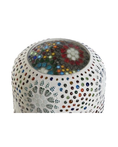 Lampada da tavolo DKD Home Decor Bianco Multicolore Alluminio Cristallo 40 W 220 V 15 x 15 x 18 cm