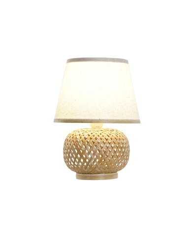 Lampada da tavolo DKD Home Decor Marrone Naturale Bambù 50 W 220 V 24 x 24 x 34 cm Lampada da tavolo DKD Home Decor Marrone Naturale Bambù 50 W 220 V 24 x 24 x 34 cm