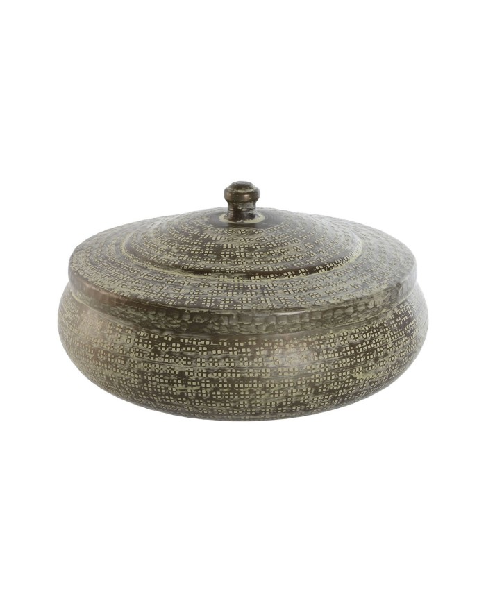 Scatola Decorativa Home ESPRIT Verde Alluminio 42 x 42 x 23 cm