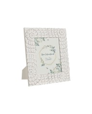 Cornice Portafoto Home ESPRIT Bianco Cristallo Legno MDF 37 x 1,5 x 37 cm Cornice Portafoto Home ESPRIT Bianco Cristallo Legno MDF 37 x 1,5 x 37 cm