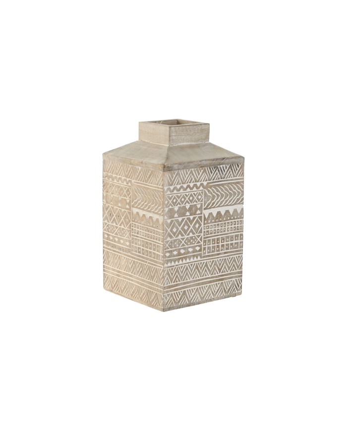 Vaso Home ESPRIT Bianco Naturale Legno di mango Coloniale 18 x 18 x 30,5 cm Vaso Home ESPRIT Bianco Naturale Legno di mango Coloniale 18 x 18 x 30,5 cm