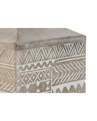 Vaso Home ESPRIT Bianco Naturale Legno di mango Coloniale 18 x 18 x 30,5 cm Vaso Home ESPRIT Bianco Naturale Legno di mango Coloniale 18 x 18 x 30,5 cm