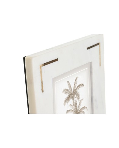 Cornice Portafoto Home ESPRIT Bianco Dorato Ottone Marmo Naturale Shabby Chic 20 x 2 x 25 cm