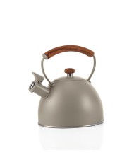 Teiera Home ESPRIT Grigio Acciaio inossidabile Legno d'albero della gomma 2,5 L