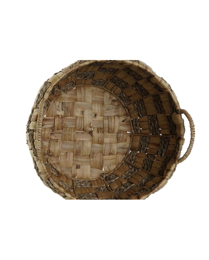Set di Cestini Home ESPRIT Naturale Erba di mare Fibra naturale Boho 43 x 43 x 39 cm (2 Pezzi)