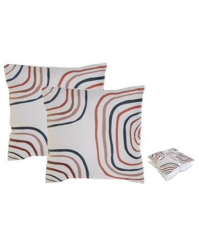 Set di cuscini Home ESPRIT Arcobaleno 45 x 5 x 45 cm (2 Unità)