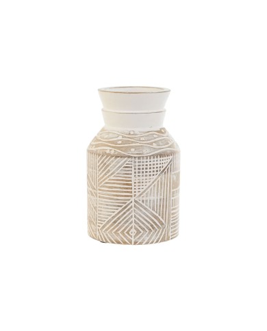 Vaso Home ESPRIT Bianco Naturale Legno di mango Coloniale 15 x 15 x 38 cm Vaso Home ESPRIT Bianco Naturale Legno di mango Coloniale 15 x 15 x 38 cm