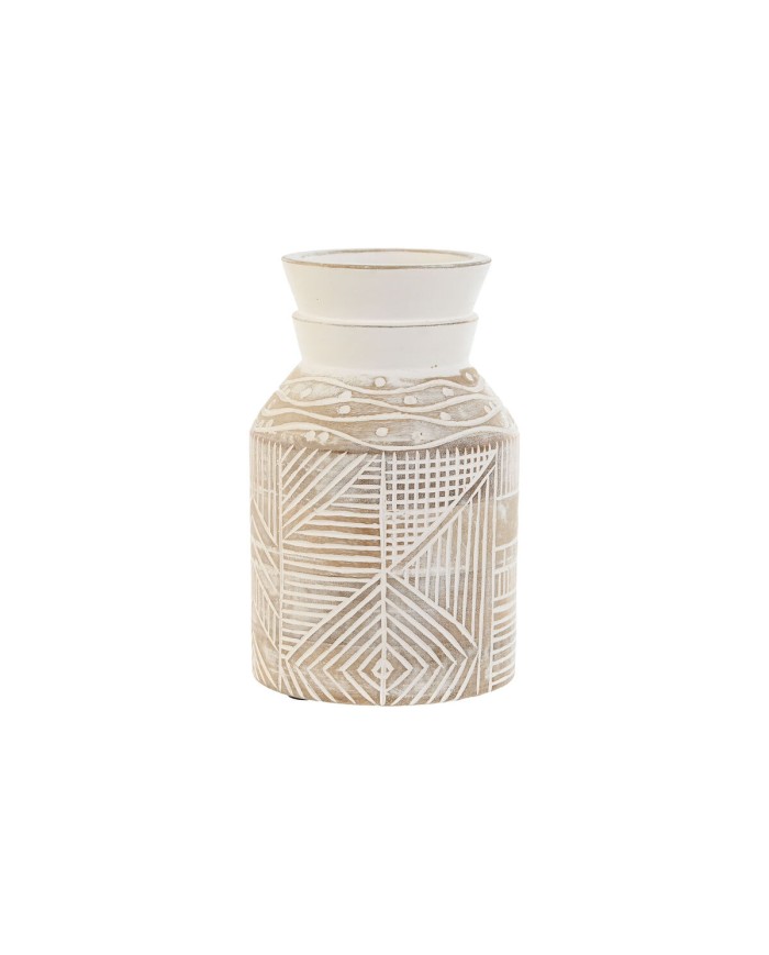 Vaso Home ESPRIT Bianco Naturale Legno di mango Coloniale 15 x 15 x 38 cm Vaso Home ESPRIT Bianco Naturale Legno di mango Coloniale 15 x 15 x 38 cm