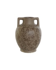 Vaso Home ESPRIT Marrone Verde Gres Foglia della pianta 17 x 17 x 22 cm Vaso Home ESPRIT Marrone Verde Gres Foglia della pianta 17 x 17 x 22 cm