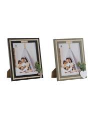 Cornice Portafoto Home ESPRIT Nero Verde Naturale Cristallo Legno MDF Scandinavo 26,5 x 2 x 31,5 cm (2 Unità) Cornice Portafoto Home ESPRIT Nero Verde Naturale Cristallo Legno MDF Scandinavo 26,5 x 2 x 31,5 cm (2 Unità)