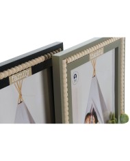 Cornice Portafoto Home ESPRIT Nero Verde Naturale Cristallo Legno MDF Scandinavo 26,5 x 2 x 31,5 cm (2 Unità) Cornice Portafoto Home ESPRIT Nero Verde Naturale Cristallo Legno MDF Scandinavo 26,5 x 2 x 31,5 cm (2 Unità)