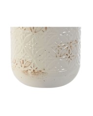 Vaso Home ESPRIT Bianco Metallo 15 x 15 x 28 cm Vaso Home ESPRIT Bianco Metallo 15 x 15 x 28 cm