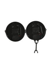 Orologio da Tavolo Home ESPRIT Bianco Nero Argentato Metallo Cristallo 18 x 17 x 40,5 cm