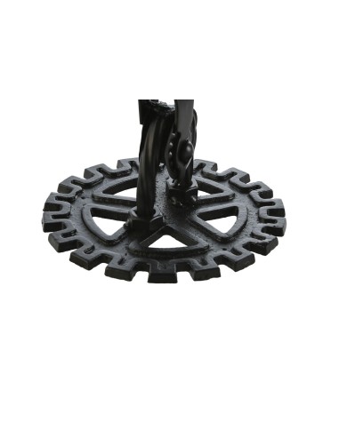 Orologio da Tavolo Home ESPRIT Bianco Nero Argentato Metallo Cristallo 18 x 17 x 40,5 cm