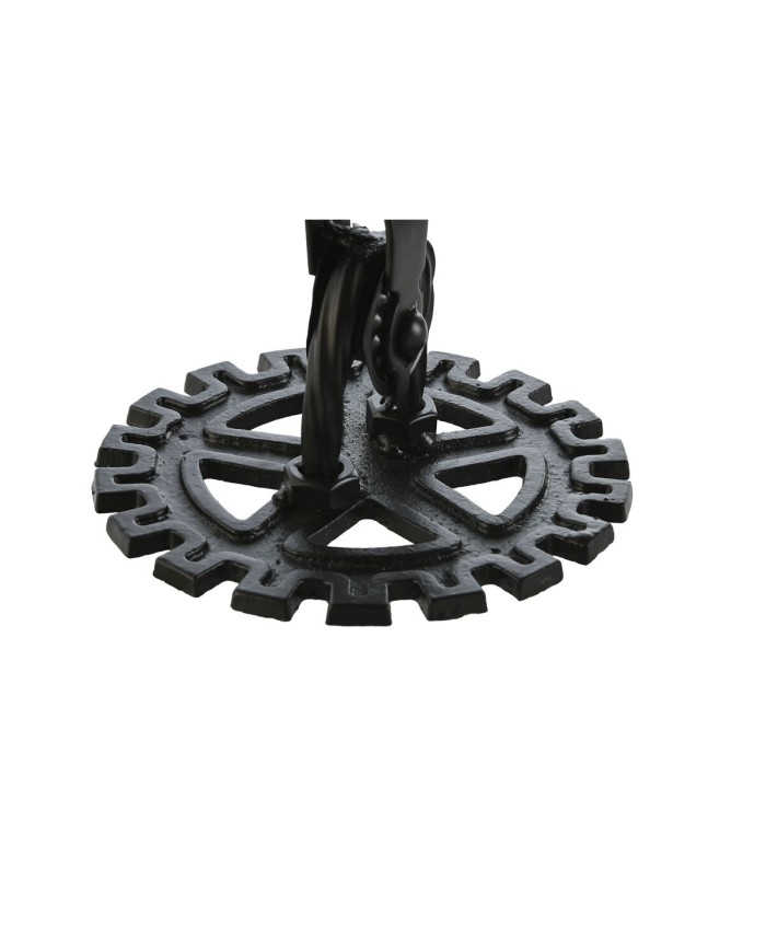 Orologio da Tavolo Home ESPRIT Bianco Nero Argentato Metallo Cristallo 18 x 17 x 40,5 cm