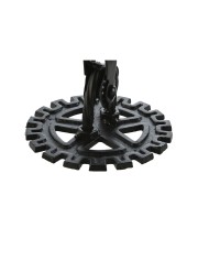 Orologio da Tavolo Home ESPRIT Bianco Nero Argentato Metallo Cristallo 18 x 17 x 40,5 cm