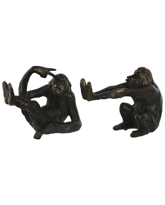 Fermalibri Home ESPRIT Resina Scimmia 22,5 x 9,8 x 17 cm