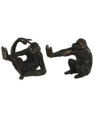 Fermalibri Home ESPRIT Resina Scimmia 22,5 x 9,8 x 17 cm