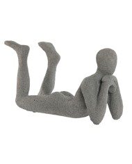 Statua Decorativa Home ESPRIT Grigio 39 x 13,5 x 20,8 cm