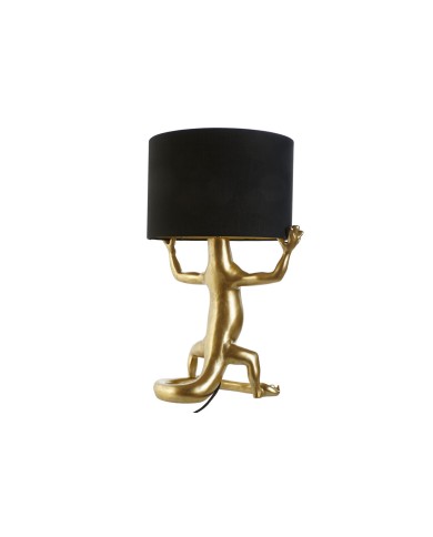 Lampada da tavolo Home ESPRIT Nero Dorato Resina 50 W 220 V 31 x 28 x 50 cm (2 Unità)