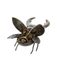 Statua Decorativa Home ESPRIT Grigio Multicolore Coleotteri 22 x 14 x 11 cm