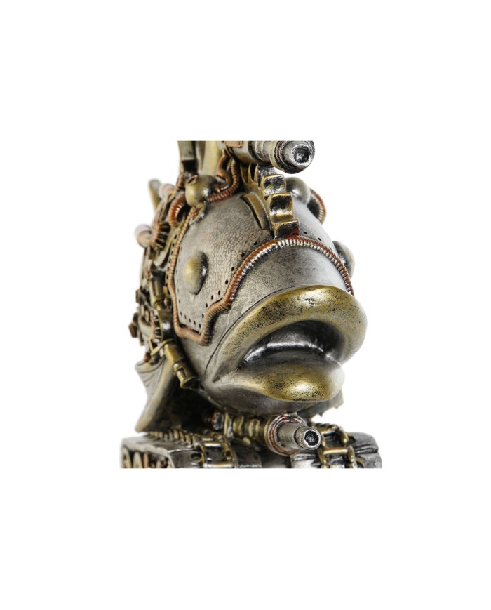 Statua Decorativa Home ESPRIT Grigio Multicolore Pesce 31,5 x 9 x 22 cm