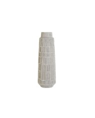 Vaso Home ESPRIT Bianco Metallo 15 x 15 x 28 cm Vaso Home ESPRIT Bianco Metallo 15 x 15 x 28 cm