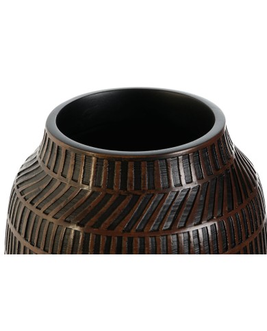 Vaso Home ESPRIT Marrone Nero Resina Coloniale 19 x 19 x 21 cm Vaso Home ESPRIT Marrone Nero Resina Coloniale 19 x 19 x 21 cm