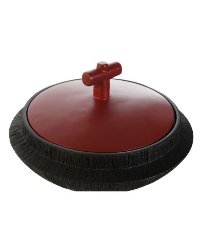 Vaso Home ESPRIT Nero Rosso Resina Orientale 28 x 28 x 15 cm Vaso Home ESPRIT Nero Rosso Resina Orientale 28 x 28 x 15 cm