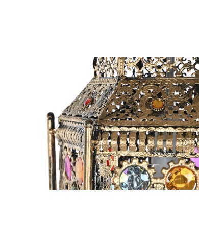 Lampadario Home ESPRIT Multicolore Dorato Metallo 50 W 29 x 26 x 105 cm