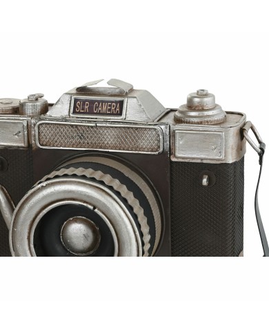 Statua Decorativa Home ESPRIT Marrone Argentato Fotocamera Vintage 23 x 12 x 15 cm