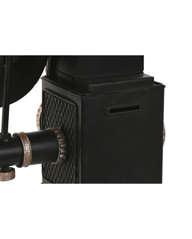 Statua Decorativa Home ESPRIT Nero Argentato Fotocamera Vintage 26 x 16 x 24 cm