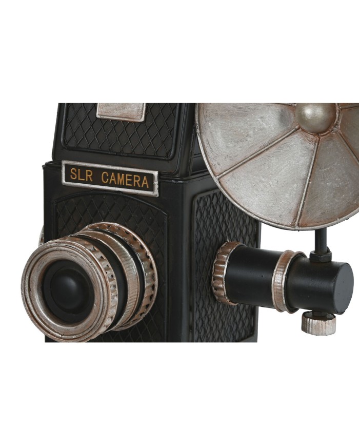 Statua Decorativa Home ESPRIT Nero Argentato Fotocamera Vintage 26 x 16 x 24 cm