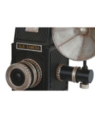 Statua Decorativa Home ESPRIT Nero Argentato Fotocamera Vintage 26 x 16 x 24 cm