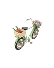 Statua Decorativa Home ESPRIT Nero Menta Bicicletta Vintage 24 x 9 x 13 cm (2 Unità)