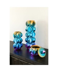 Vaso Home ESPRIT Multicolore Gres Moderno 12 x 12 x 24 cm (2 Unità) Vaso Home ESPRIT Multicolore Gres Moderno 12 x 12 x 24 cm (2 Unità)