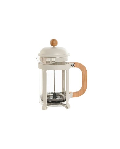 Caffettiera a Stantuffo Home ESPRIT Bianco Naturale Acciaio inossidabile 800 ml 15 x 10 x 22 cm Caffettiera a Stantuffo Home ESPRIT Bianco Naturale Acciaio inossidabile 800 ml 15 x 10 x 22 cm