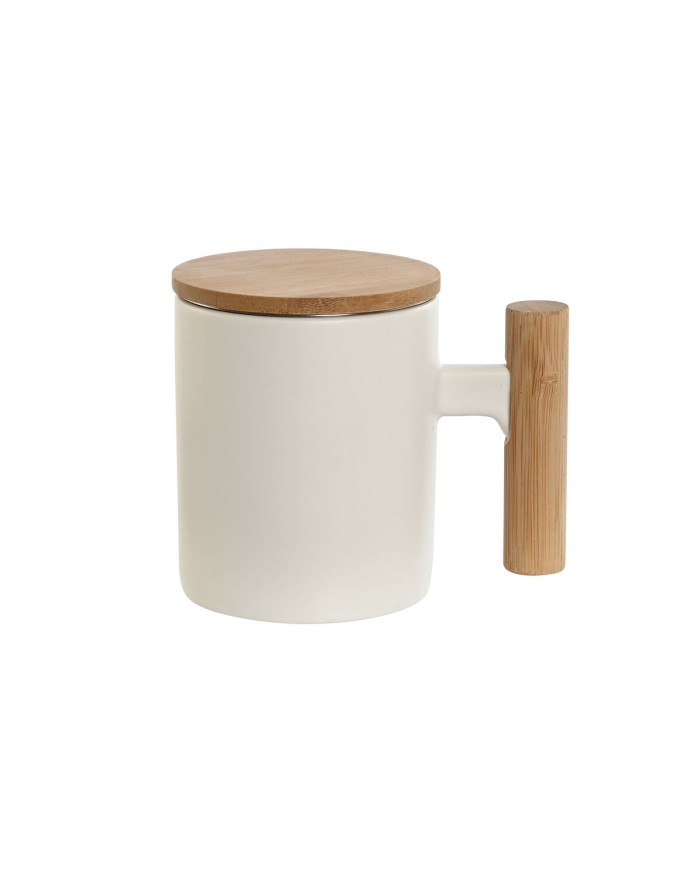 Tazza con Filtro per Infusioni Home ESPRIT Bianco Acciaio inossidabile Porcellana 360 ml Tazza con Filtro per Infusioni Home ESPRIT Bianco Acciaio inossidabile Porcellana 360 ml