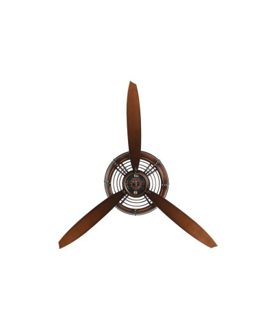 Orologio da Parete Home ESPRIT Rame PVC Metallo Eliche 75,5 x 8 x 75 cm