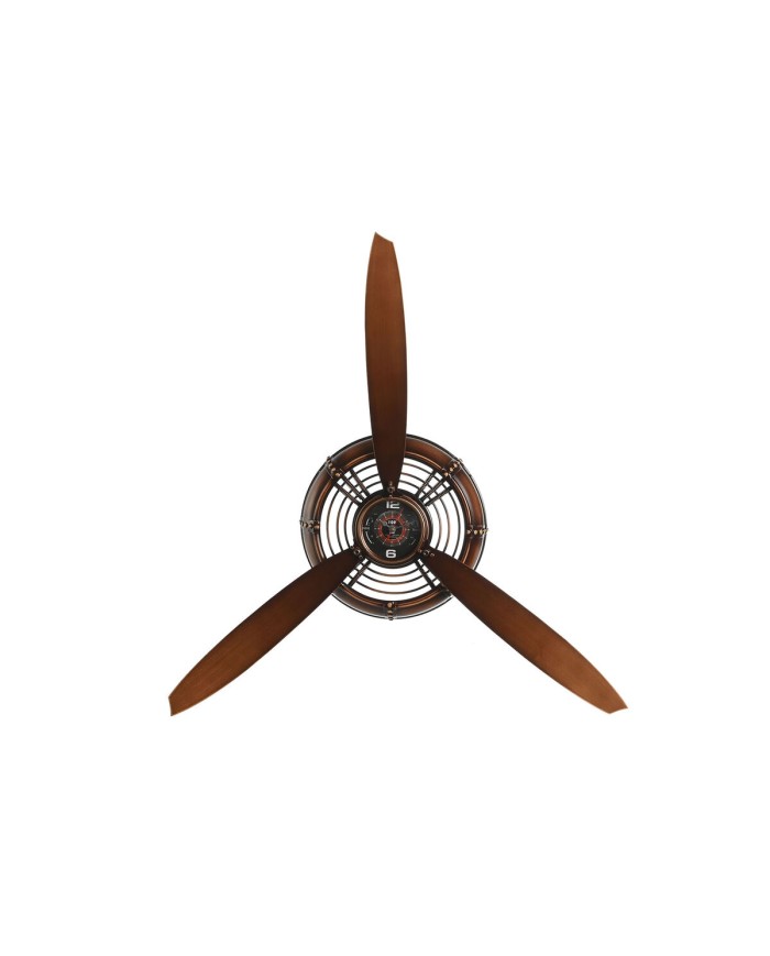 Orologio da Parete Home ESPRIT Rame PVC Metallo Eliche 75,5 x 8 x 75 cm