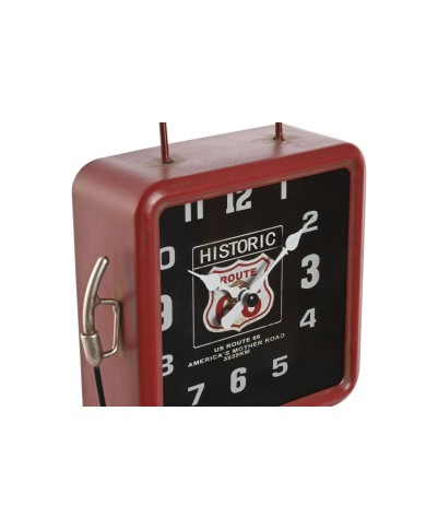 Orologio da Tavolo Home ESPRIT Rosso Metallo gasolinera 18 x 10 x 34 cm