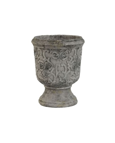 Vaso Home ESPRIT Bianco Grigio Cemento 22 x 22 x 29 cm Vaso Home ESPRIT Bianco Grigio Cemento 22 x 22 x 29 cm