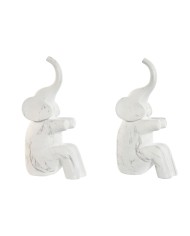 Fermalibri Home ESPRIT Resina Elefante 14,5 x 9 x 29,5 cm