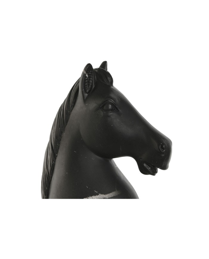 Statua Decorativa Home ESPRIT Nero Cavallo 13 x 13 x 33 cm