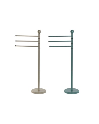 Portasciugamani da Terra Home ESPRIT Beige Turchese Metallo 43 x 22 x 90 cm 2 Unità Portasciugamani da Terra Home ESPRIT Beige Turchese Metallo 43 x 22 x 90 cm 2 Unità