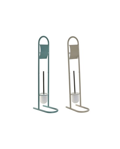 Portarotolo di Carta Igienica Home ESPRIT Bianco Turchese Metallo 30 x 16 x 78,5 cm (2 Unità) Portarotolo di Carta Igienica Home ESPRIT Bianco Turchese Metallo 30 x 16 x 78,5 cm (2 Unità)