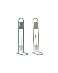 Portarotolo di Carta Igienica Home ESPRIT Bianco Turchese Metallo 30 x 16 x 78,5 cm (2 Unità)